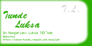 tunde luksa business card